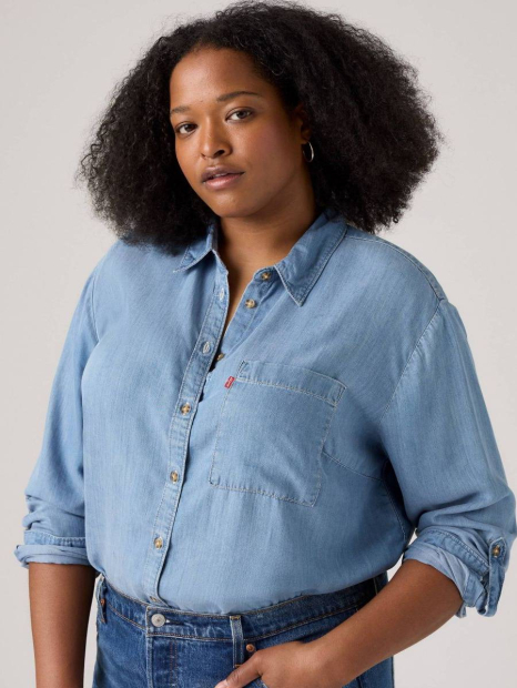 Жіноча сорочка Levi's 1159838587 (Синій 2X)