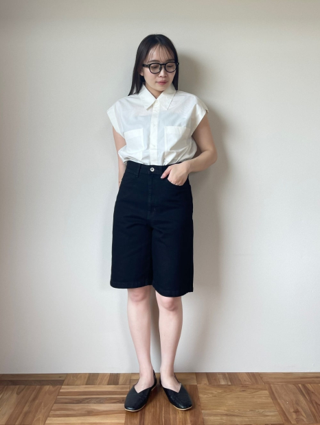 Жіноча легка сорочка Uniqlo без рукавів 1159839838 (Молочний S)