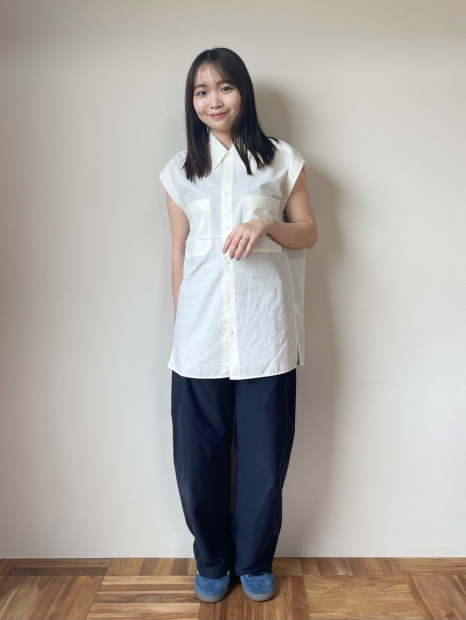 Жіноча легка сорочка Uniqlo без рукавів 1159839838 (Молочний S)