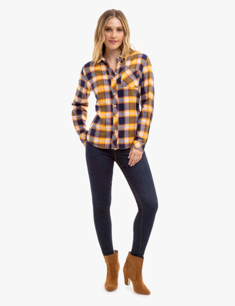 Женская фланелевая рубашка U.S. Polo Assn 1159840944 (Желтый XS)
