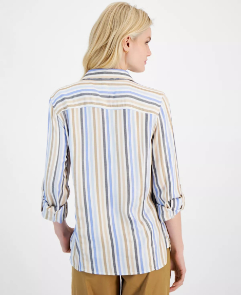 Женская рубашка Tommy Hilfiger в полоску 1159841180 (Разные цвета XL)