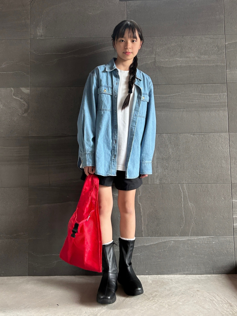 Джинсовая рубашка-оверсайз на пуговицах Uniqlo JW Anderson 1159845115 (Голубой L)