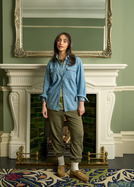 Джинсова сорочка-оверсайз на гудзиках Uniqlo JW Anderson 1159845115 (Блакитний L)