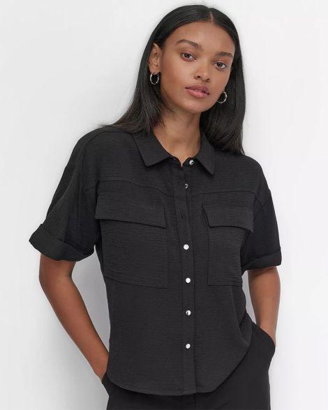 Легка жіноча сорочка DKNY 1159847581 (Чорний XL)