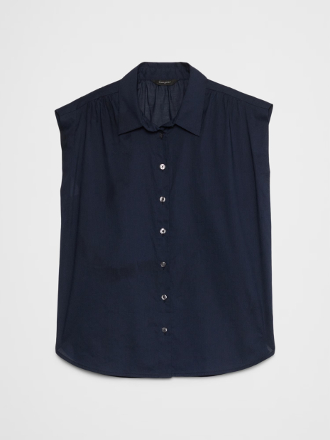 Легкая женская рубашка Banana Republic без рукавов 1159848319 (Синий S)