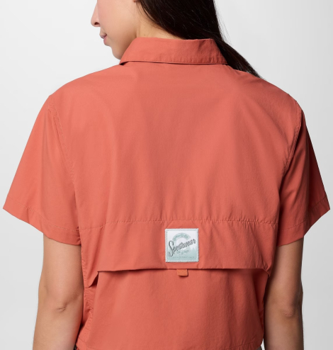 Женская рубашка с коротким рукавом Columbia с защитой UPF 50 1159852247 (Оранжевый L)