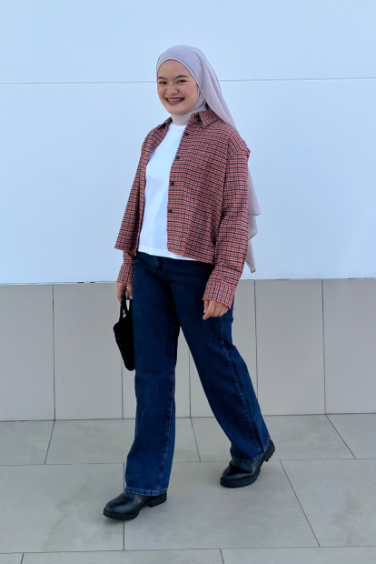 Фланелевая рубашка Uniqlo в клетку 1159852503 (Красный XXL)