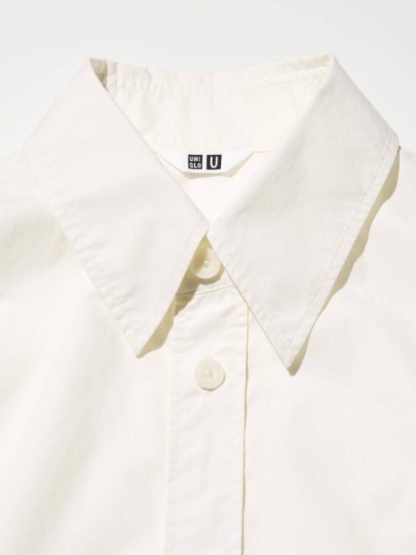 Хлопковая рубашка UNIQLO 1159852517 (Молочный XL)