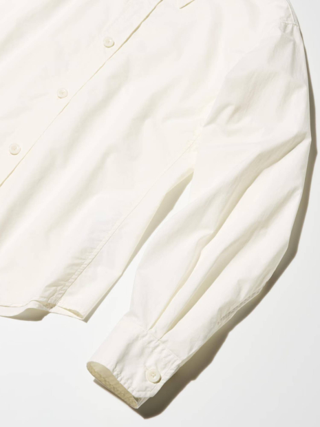Хлопковая рубашка UNIQLO 1159852517 (Молочный XL)