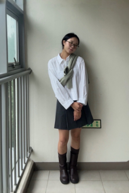 Хлопковая рубашка UNIQLO 1159852517 (Молочный XL)