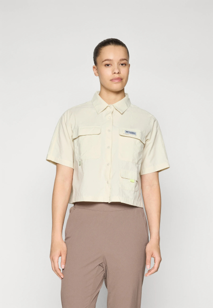 Женская рубашка с коротким рукавом Columbia с защитой UPF 50 1159852528 (Молочный XXL)