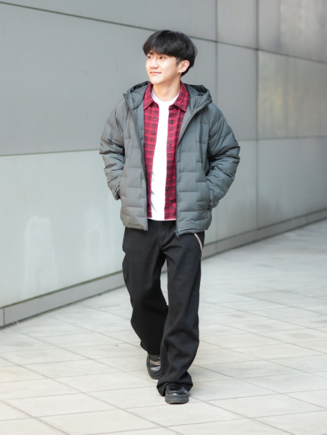 Фланелевая рубашка Uniqlo в клетку 1159852572 (Красный S)