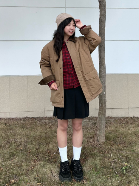 Фланелевая рубашка Uniqlo в клетку 1159852572 (Красный S)