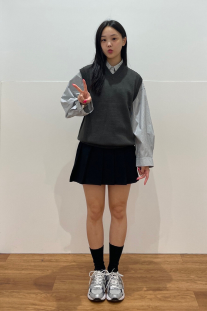 Хлопковая рубашка UNIQLO в полоску 1159853272 (Серый XL)