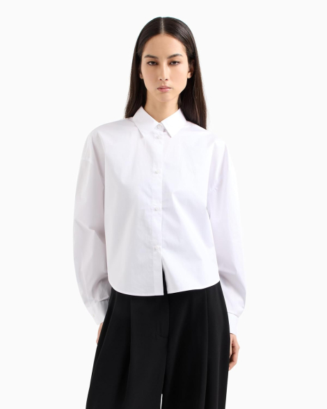 Женская рубашка Armani Exchange укороченная 1159854043 (Белый L)