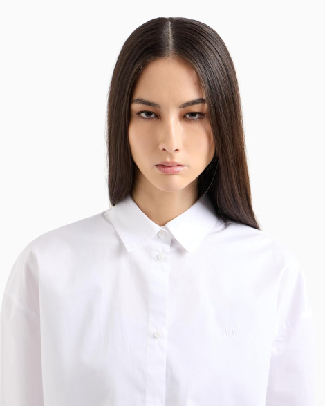 Женская рубашка Armani Exchange укороченная 1159854043 (Белый L)