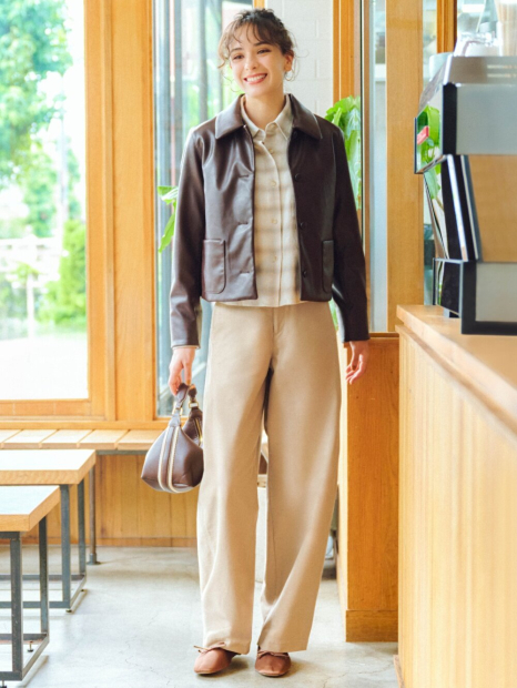 Фланелевая рубашка Uniqlo в клетку 1159854248 (Молочный M)