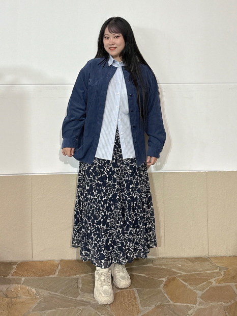 Рубашка Uniqlo в полоску 1159854261 (Голубой XXL)