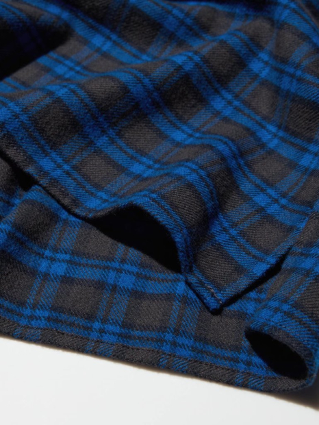 Фланелевая рубашка Uniqlo в клетку 1159854263 (Синий S)