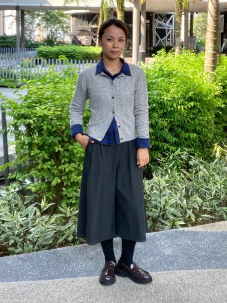 Фланелевая рубашка Uniqlo в клетку 1159854263 (Синий S)