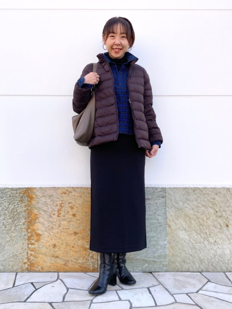 Фланелевая рубашка Uniqlo в клетку 1159854263 (Синий S)