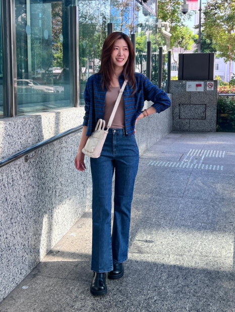 Фланелевая рубашка Uniqlo в клетку 1159854263 (Синий S)