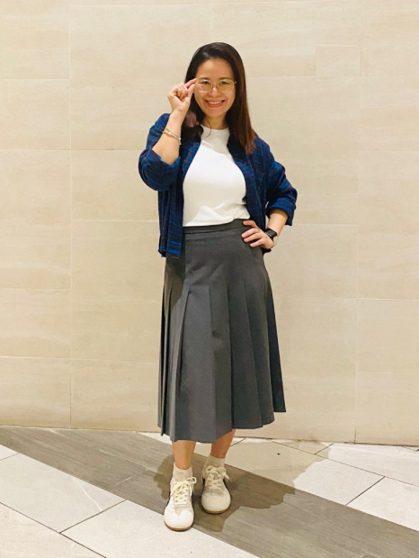 Фланелевая рубашка Uniqlo в клетку 1159854263 (Синий S)