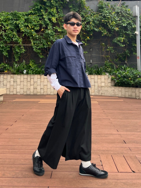 Хлопковая рубашка UNIQLO 1159854266 (Синий XXL)