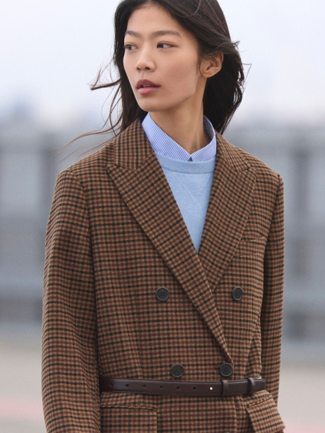 Хлопковая рубашка UNIQLO в полоску 1159854270 (Голубой L)