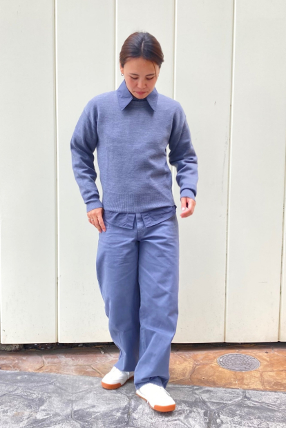 Хлопковая рубашка UNIQLO 1159854428 (Синий M)