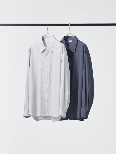 Рубашка UNIQLO в полоску 1159854439 (Синий M)