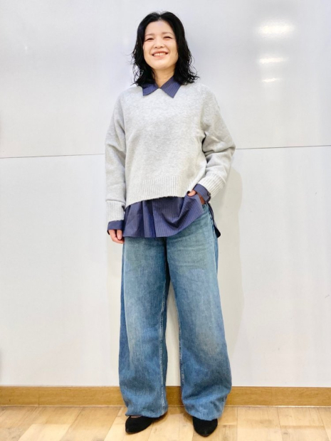 Рубашка UNIQLO в полоску 1159854439 (Синий M)