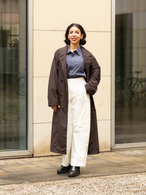 Рубашка UNIQLO в полоску 1159854439 (Синий M)