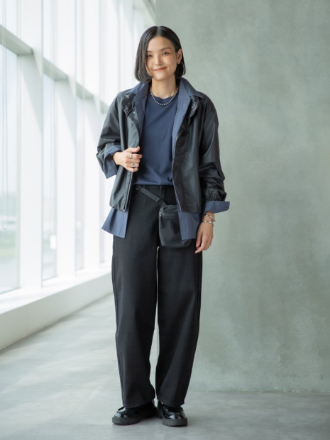 Рубашка UNIQLO в полоску 1159854439 (Синий M)