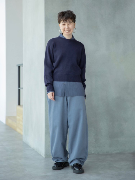 Рубашка UNIQLO в полоску 1159854439 (Синий M)