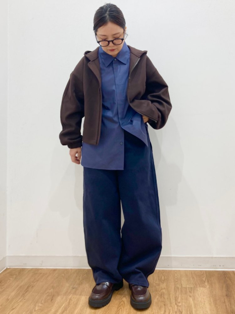 Рубашка UNIQLO в полоску 1159854439 (Синий M)