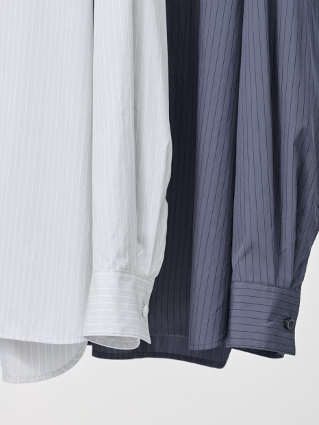 Рубашка UNIQLO в полоску 1159854450 (Серый S)