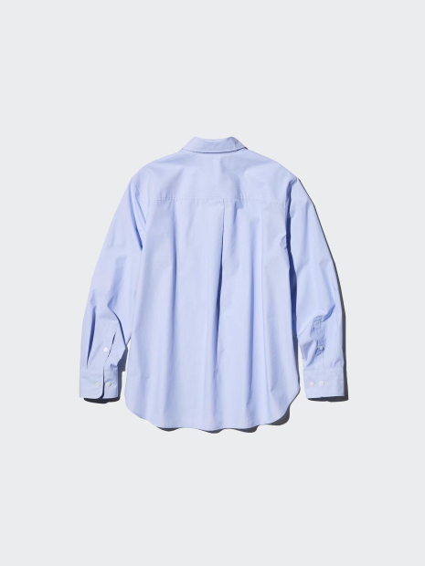 Рубашка Uniqlo в полоску 1159854874 (Голубой M)