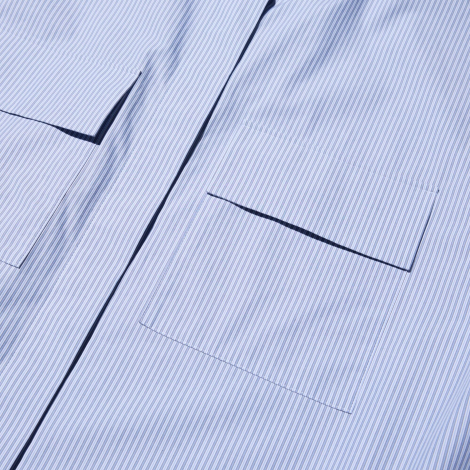 Рубашка Uniqlo в полоску 1159857830 (Голубой XL)