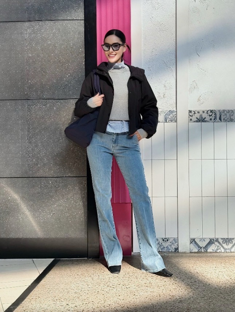 Рубашка Uniqlo в полоску 1159857830 (Голубой XL)