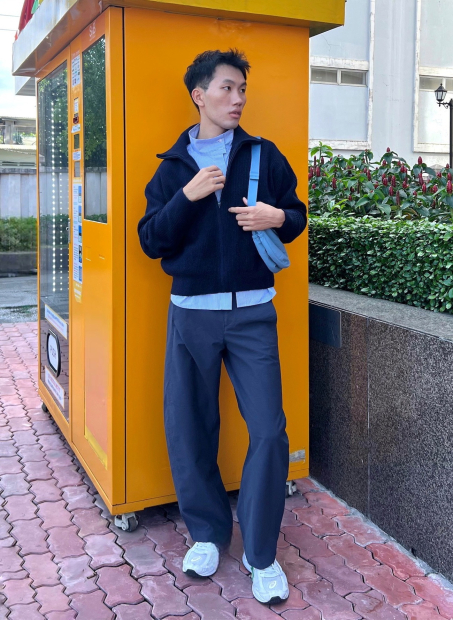 Рубашка Uniqlo в полоску 1159857830 (Голубой XL)