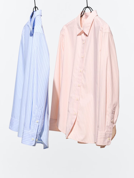 Рубашка Uniqlo в полоску 1159855146 (Розовый M)