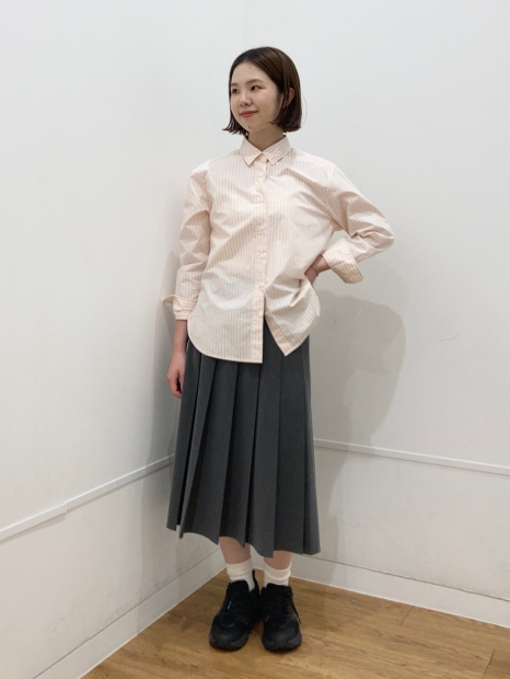 Рубашка Uniqlo в полоску 1159855146 (Розовый M)