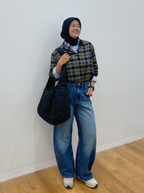 Фланелевая рубашка Uniqlo в клетку 1159855192 (Разные цвета XL)