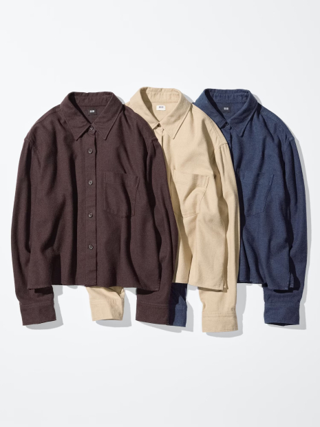 Фланелевая рубашка Uniqlo 1159856737 (Синий XL)