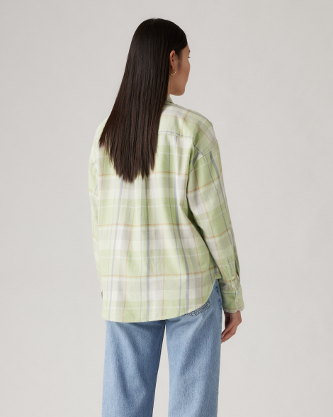 Женская рубашка Levi's в клетку 1159856754 (Салатовый XS)