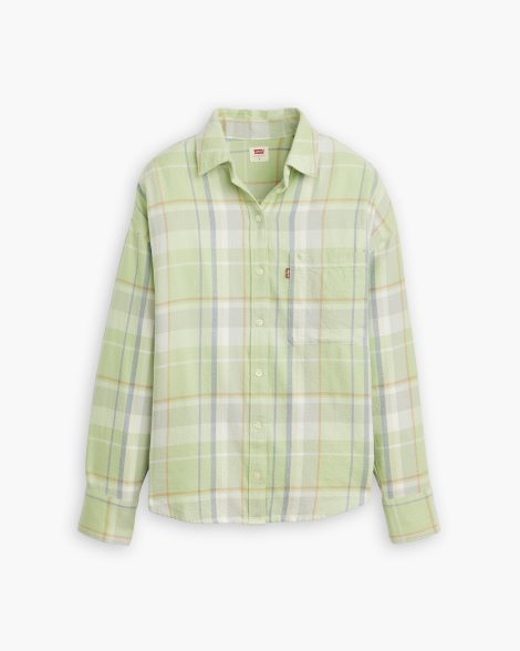 Женская рубашка Levi's в клетку 1159856754 (Салатовый XS)