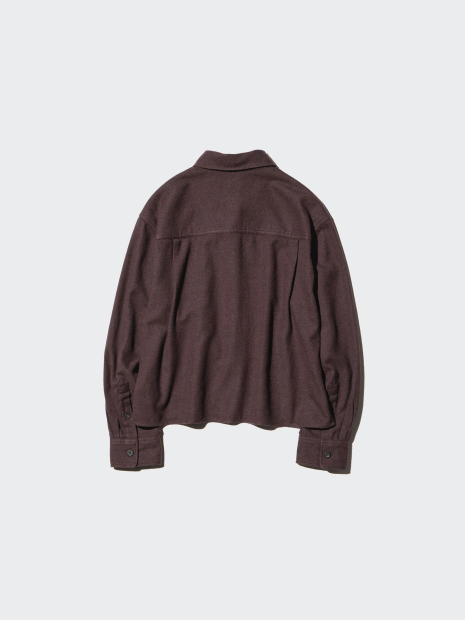Фланелевая рубашка Uniqlo 1159857182 (Коричневый XXL)