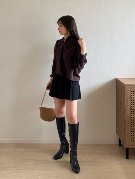 Фланелевая рубашка Uniqlo 1159857182 (Коричневый XXL)