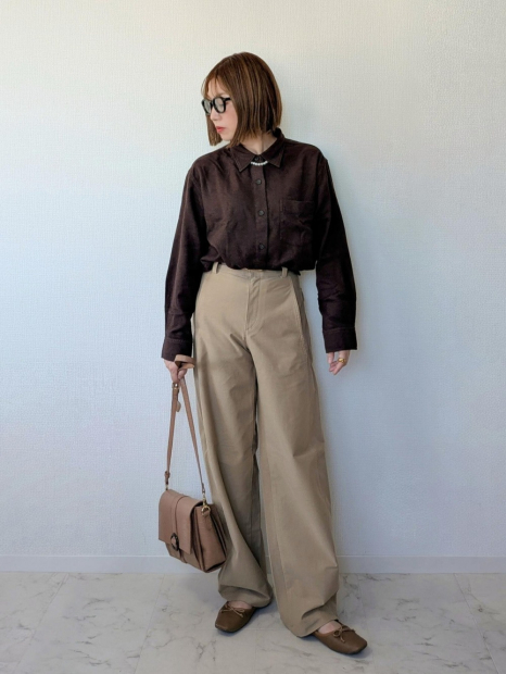 Фланелевая рубашка Uniqlo 1159857182 (Коричневый XXL)